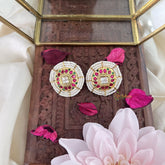 Vriksham Exquisite Pearl Round Shape Earring-White-G18334